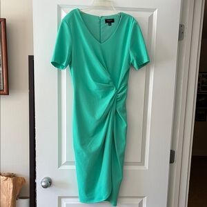 Tahari ASL Aqua Midi Dress